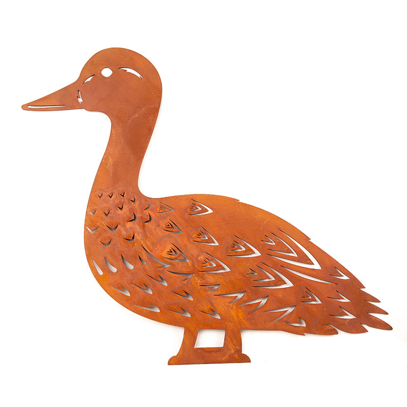 Set of 4 Ducks Garden Ornament Metal Duck and Ducklings.