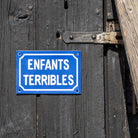 "Enfants Terribles" Vitreous Enamel Sign | French-Style Decor.