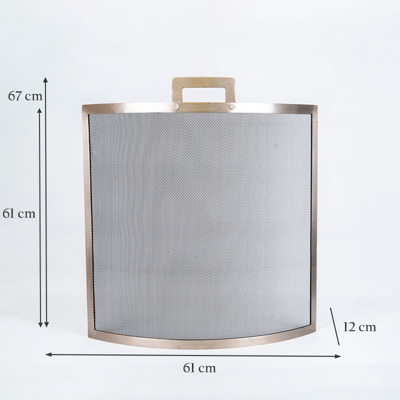 Curved Fire Screen / Fire Guard - 60cm.