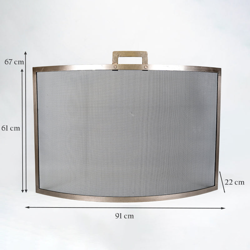 Curved Fire Screen / Fire Guard - 90cm.