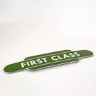 British Railway "First Class" Sign | Green Vitreous Enamel.