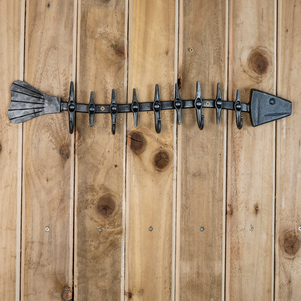 Hand Forged Fish Coat Hooks.