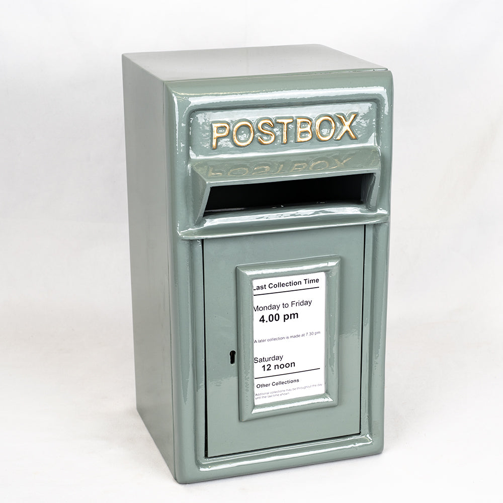 Cast Iron French Grey Wall Mounted Post Box.