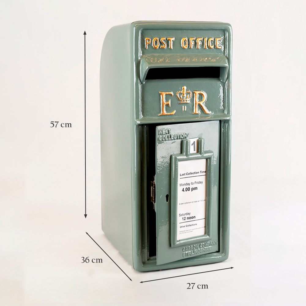 Elizabeth Regina French Grey ER Post Box.
