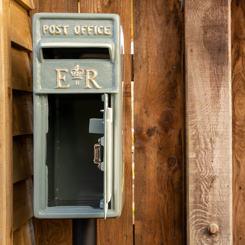 Elizabeth Regina French Grey ER Post Box.