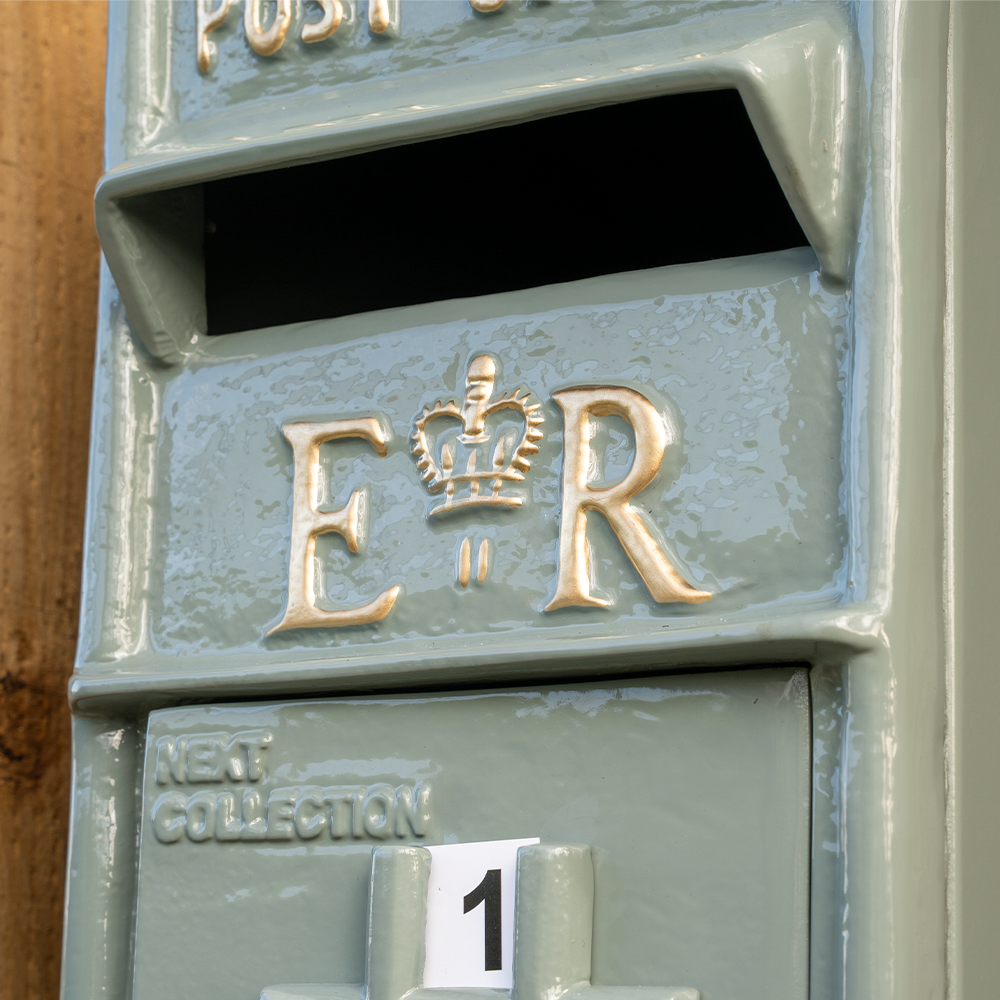 Elizabeth Regina French Grey ER Post Box.
