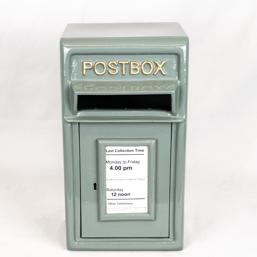 Cast Iron French Grey Wall Mounted Post Box.