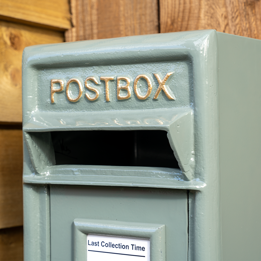 Cast Iron French Grey Wall Mounted Post Box.