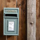 Cast Iron French Grey Wall Mounted Post Box.