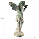 Garden Fairy with Lily in Verdigris Finish.
