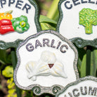 Six Vegetable Plant Markers.