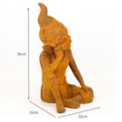 Sitting Pixie Cast Iron Garden Ornament.