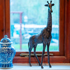 Metal Giraffe Sculpture.