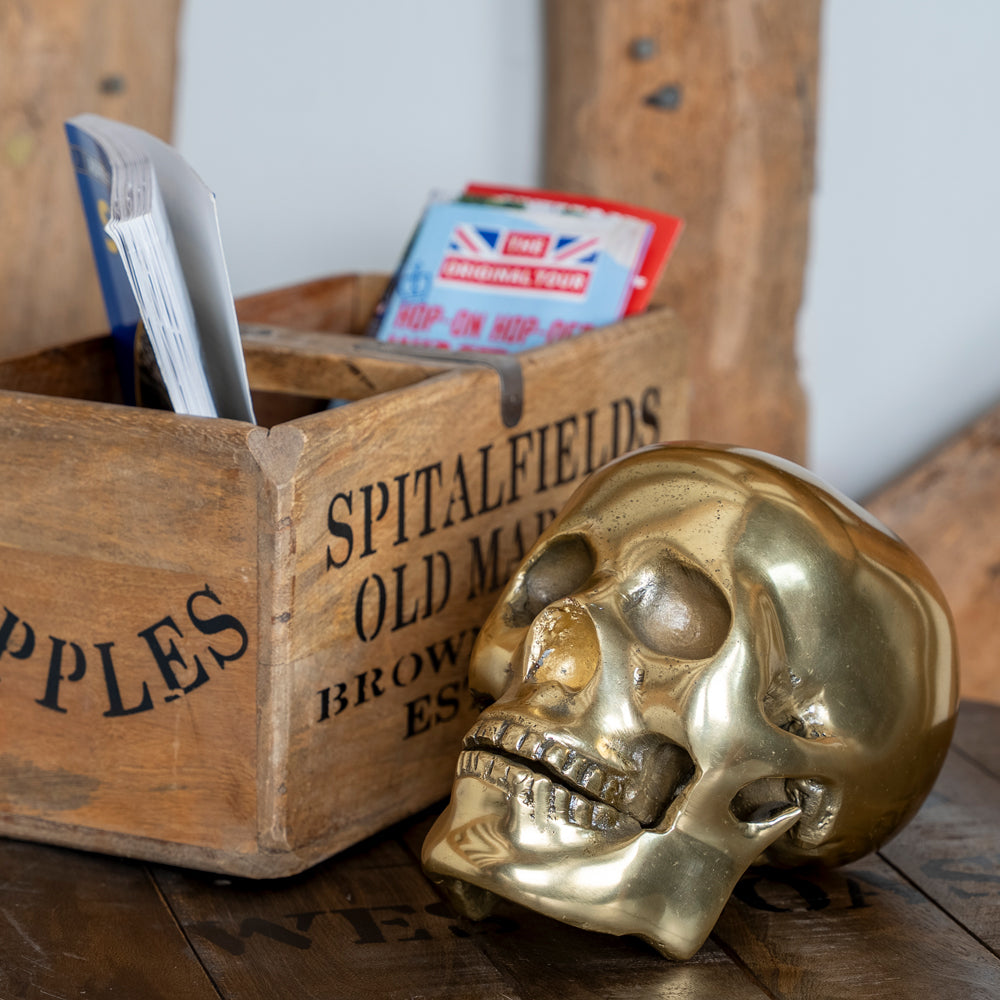 Metal Skull Ornament.