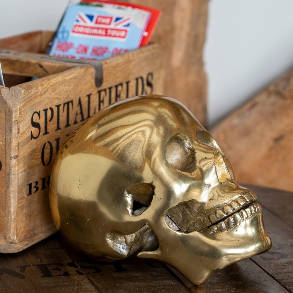 Metal Skull Ornament.