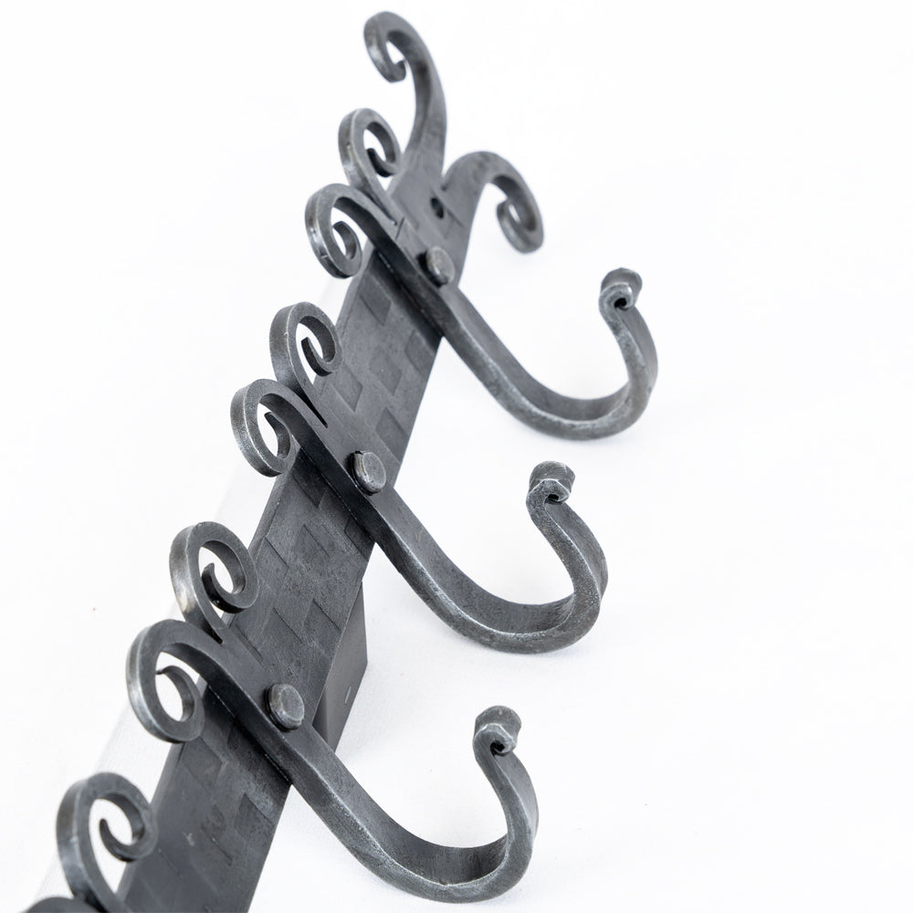 Shawford' Hand Forged Coat Hook Rail.