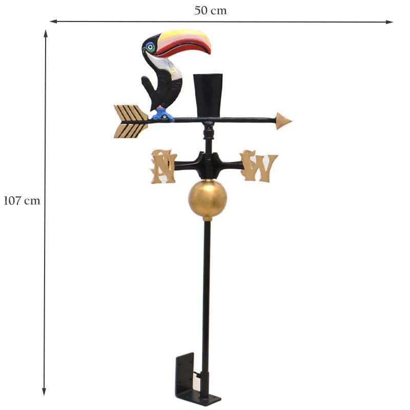 Cast Aluminium Outdoor Toucan Weathervane.