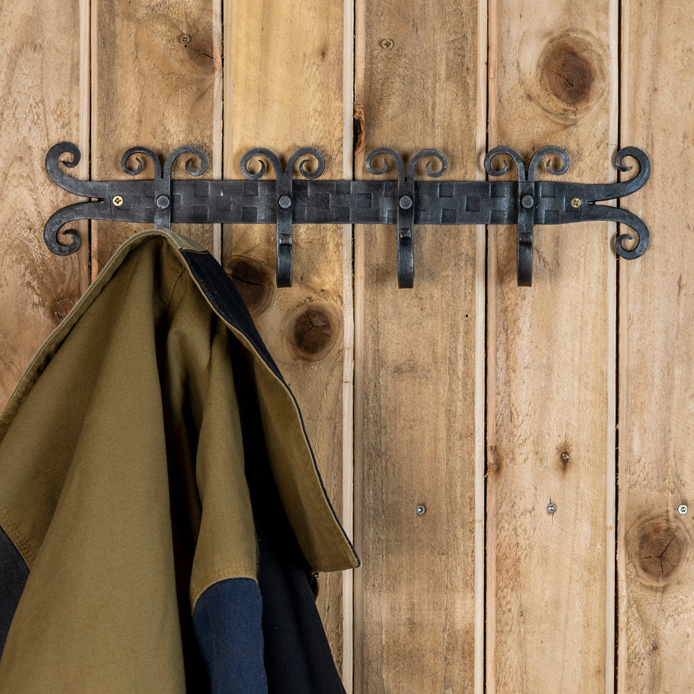 Shawford' Hand Forged Coat Hook Rail.
