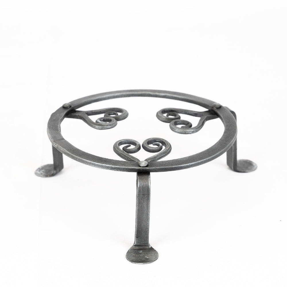 Hand Forged Metal Heart Shaped Kitchen Trivet.