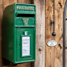 Irish Green Cast Iron Post Box.