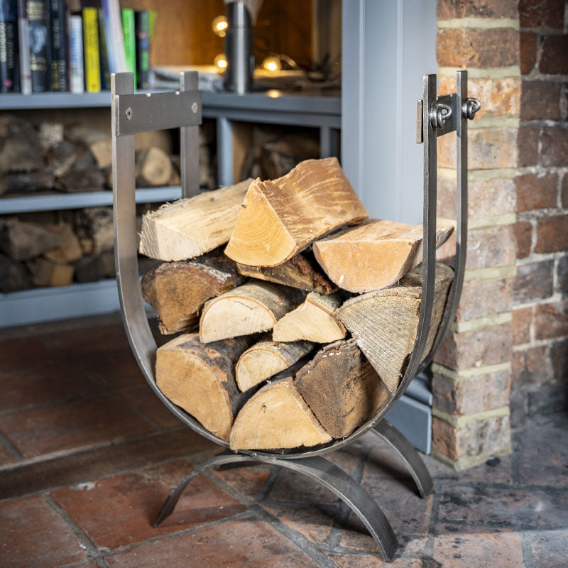 Iron Log Holder.