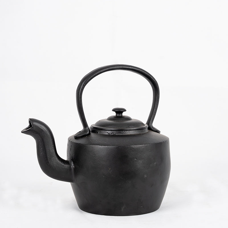 Large Black Cast Iron Kettle.