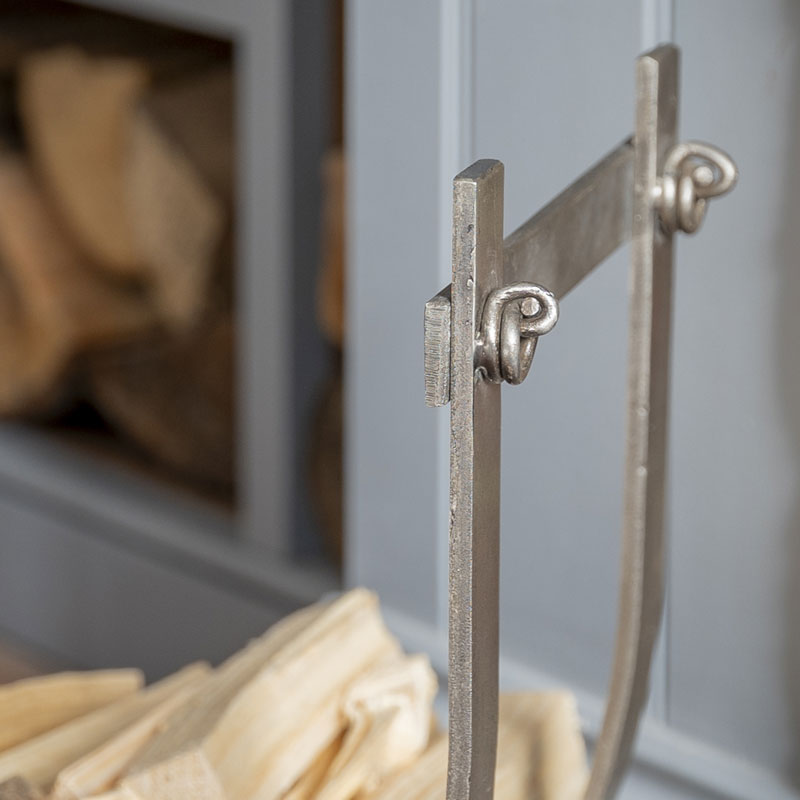 Metal Kindling Holder.