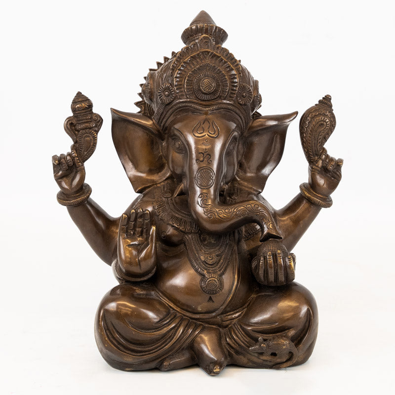 Lord Ganesha Solid Brass Ganesh Statue.