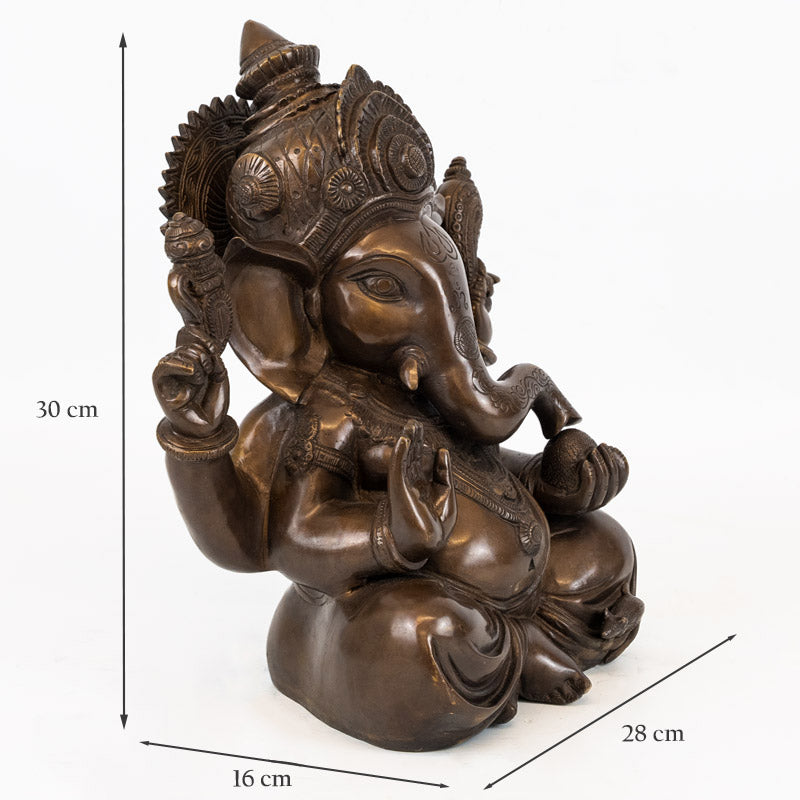 Lord Ganesha Solid Brass Ganesh Statue.