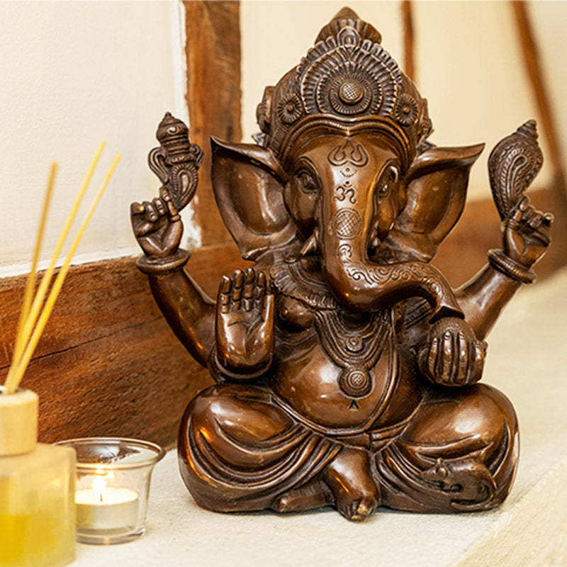 Lord Ganesha Solid Brass Ganesh Statue.