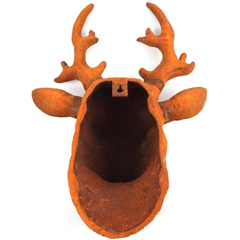 Large Outdoor Cast Iron Deer Head.