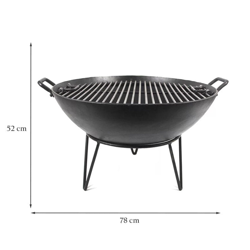 Large Outdoor Steel Fire Pit.