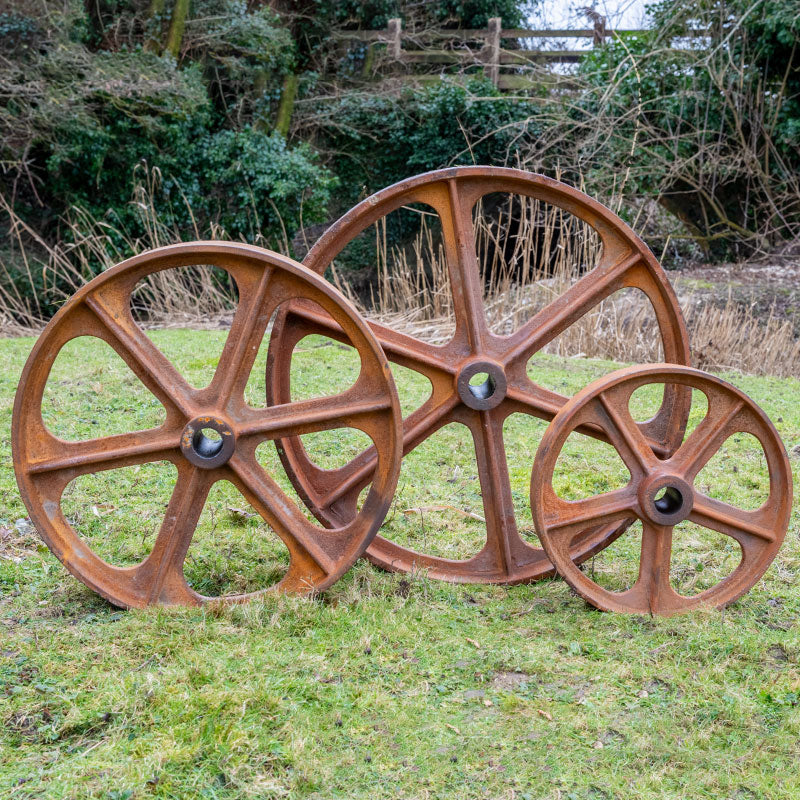 Cast Iron Shepherds Hut Wheels 20 Inches Pack Of 4.
