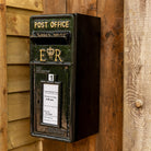 Black ER Wall Mounted Post Box.
