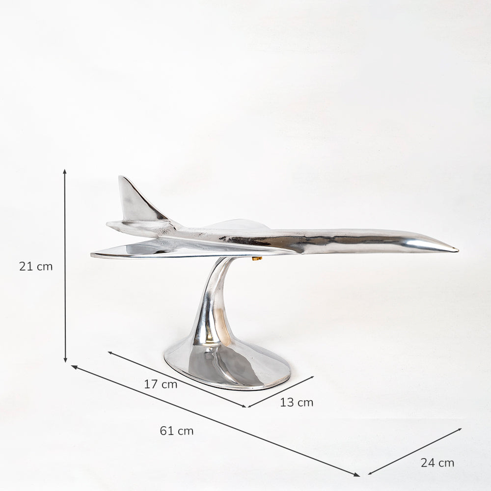 Polished Aluminium Concorde Model | Small or Large Display Ornament.