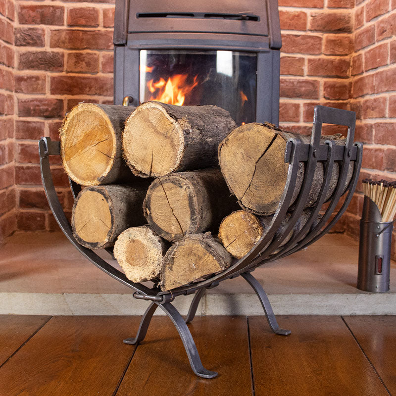 Iron Linear Log Holder.