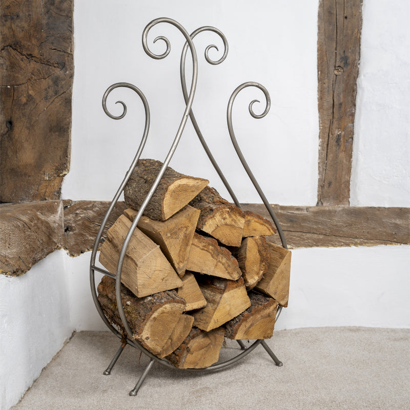 Large Handmade Indoor Log Storage Holder.