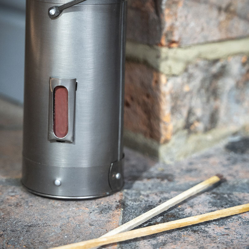 Matchstick Holder - Pewter Antique.