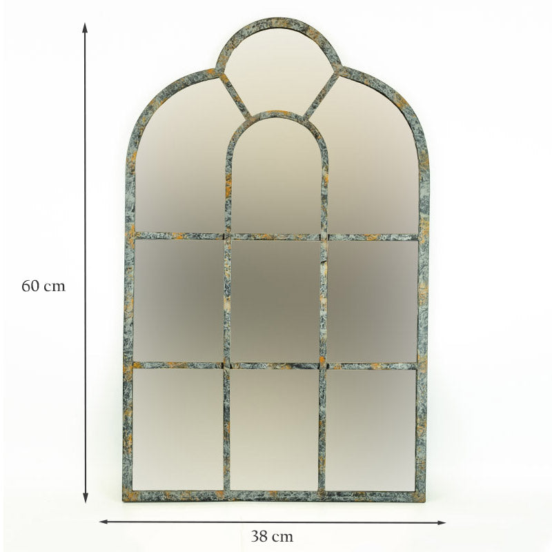 Small Double Arched Glass Mirror.