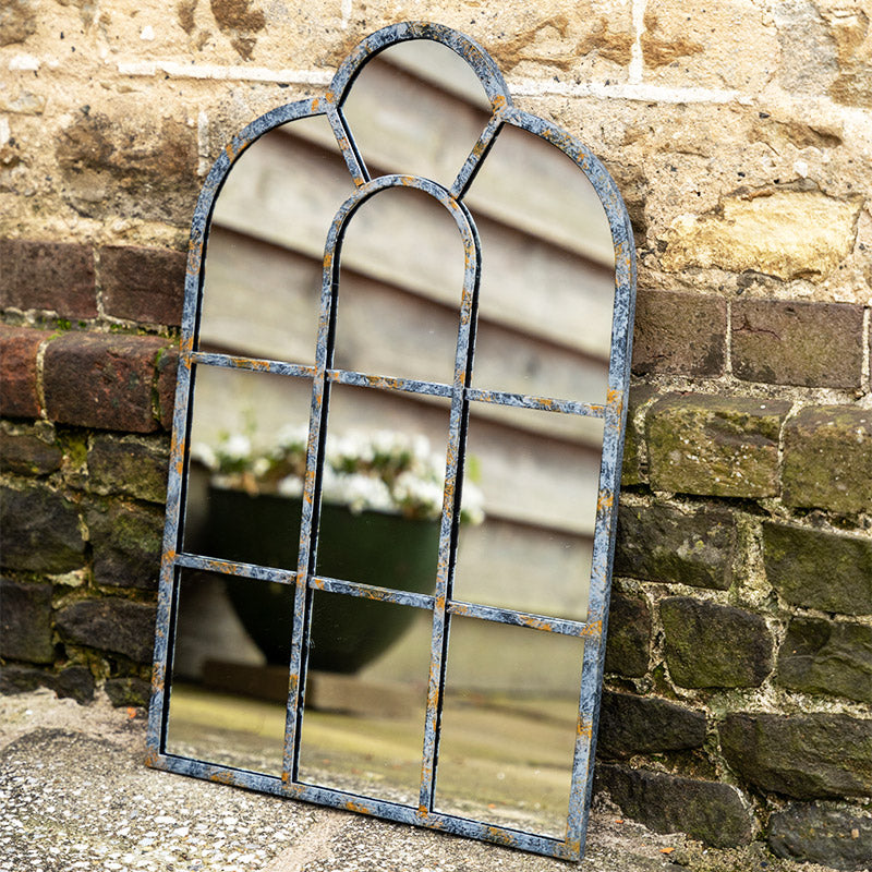 Small Double Arched Glass Mirror.