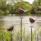 Metal Robins on Stakes Set of Three.