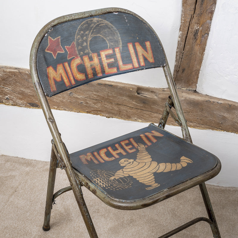Vintage Folding Chair Hand Painted Industrial Style.