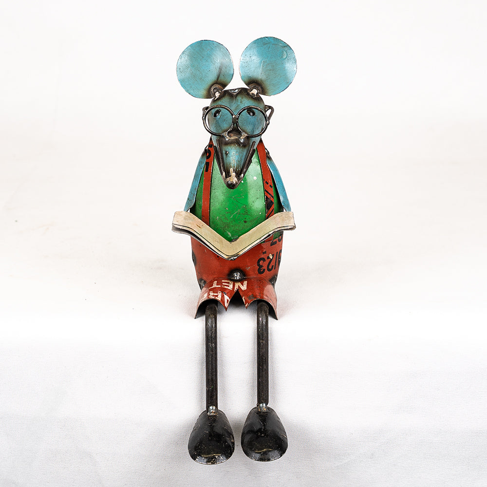 Recycled / Upcycled Tin Mouse Pair - Mr. & Mrs. Mouse.