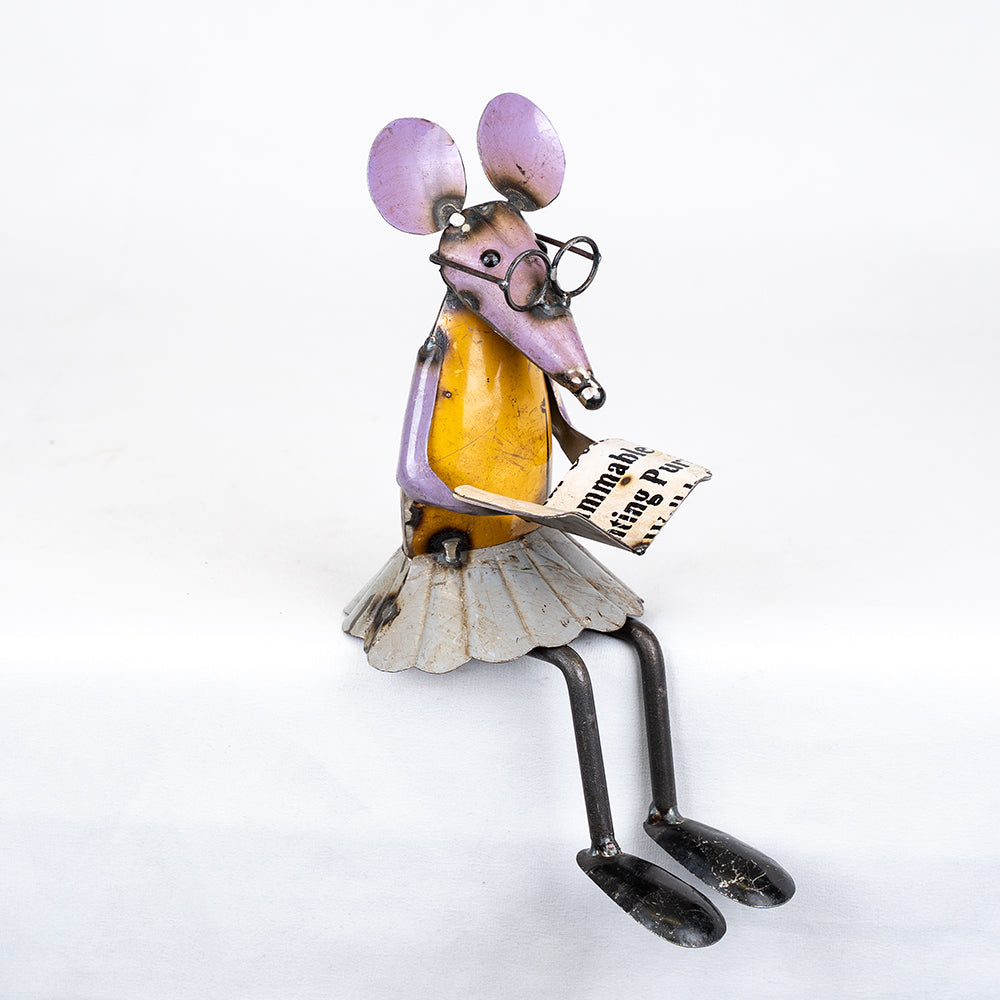 Recycled / Upcycled Tin Mouse Pair - Mr. & Mrs. Mouse.