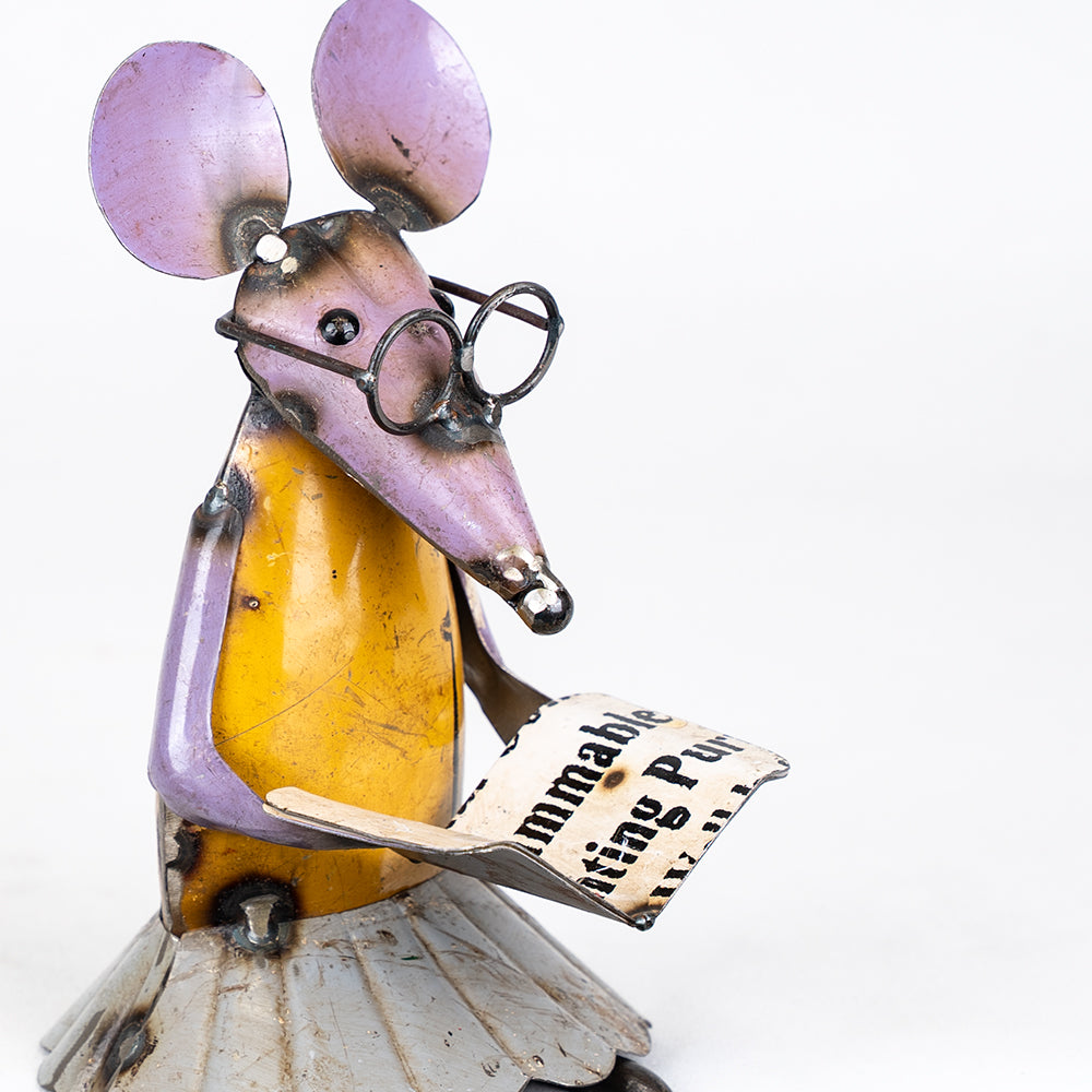 Recycled / Upcycled Tin Mouse Pair - Mr. & Mrs. Mouse.