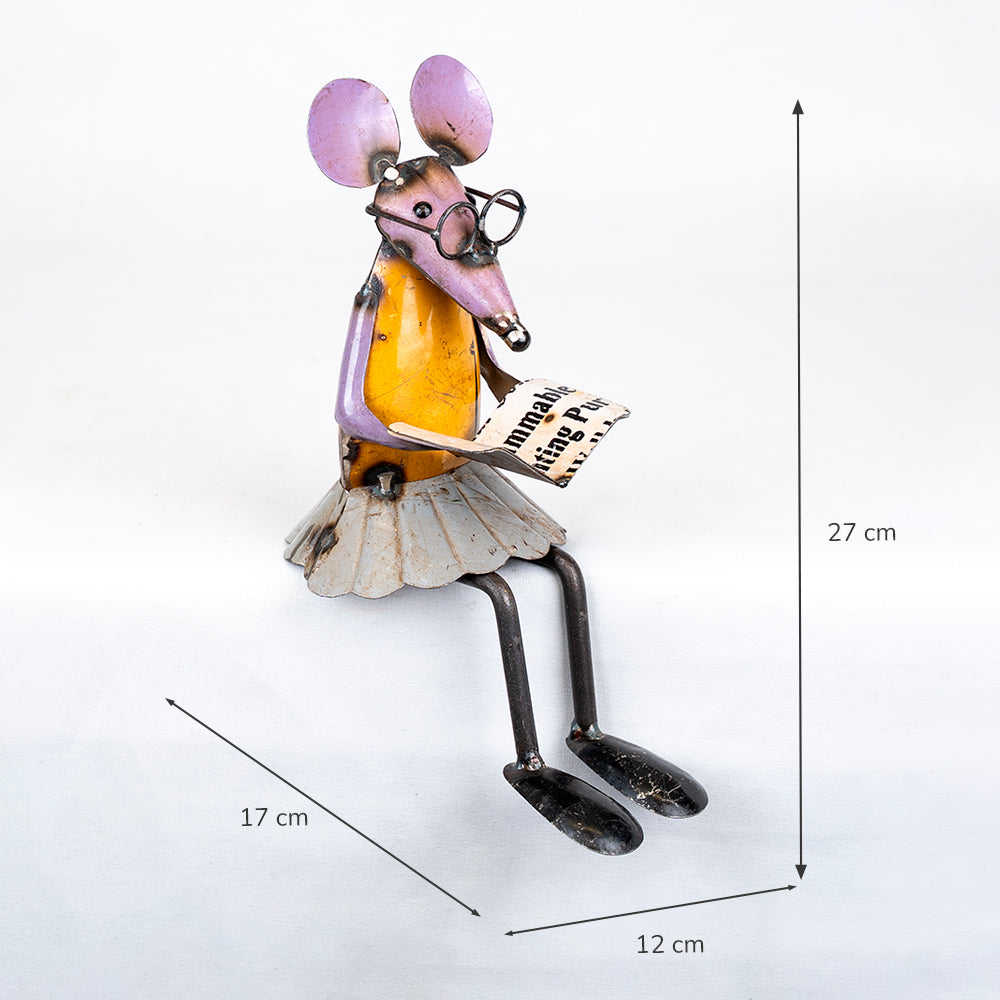 Recycled / Upcycled Tin Mouse Pair - Mr. & Mrs. Mouse.