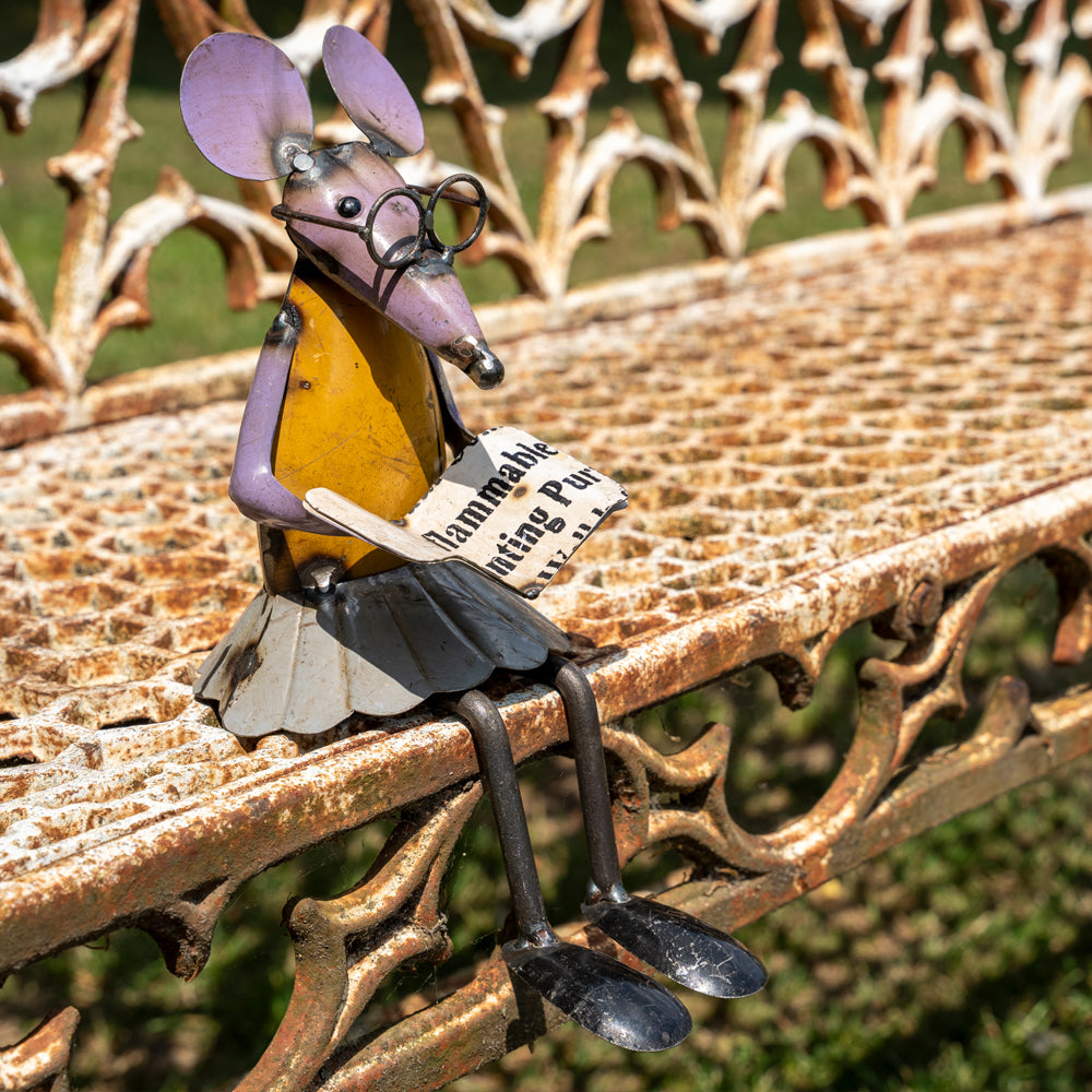 Recycled / Upcycled Tin Mouse Pair - Mr. & Mrs. Mouse.