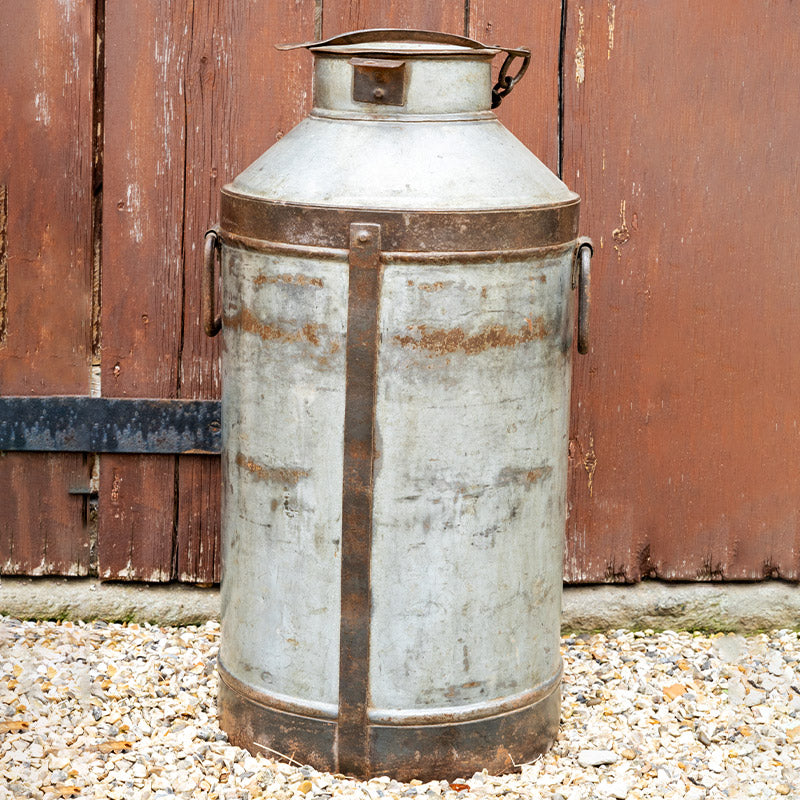 Rustic Vintage Milk Churn Planter.