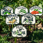 Set of Six Vegetable Garden Markers.
