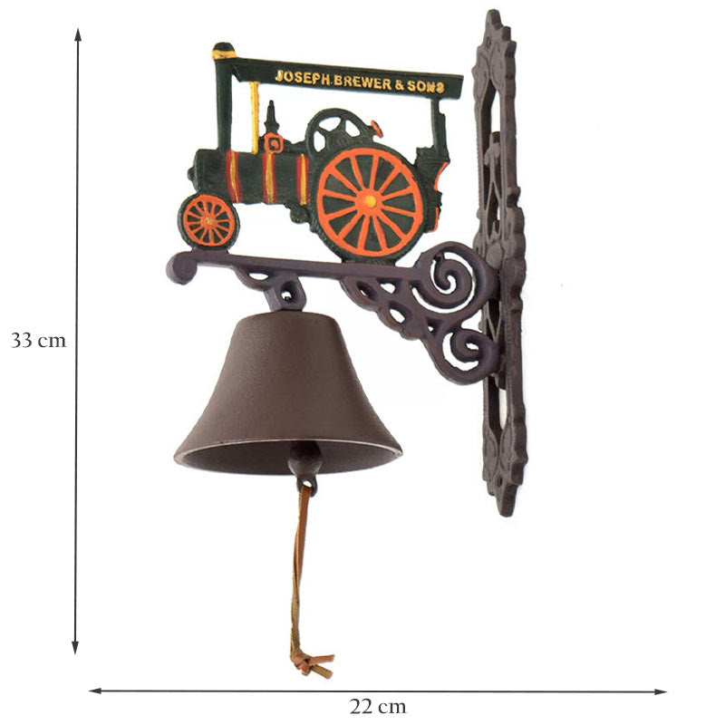 Cast Iron Traction Steam Engine Outdoor Bell.